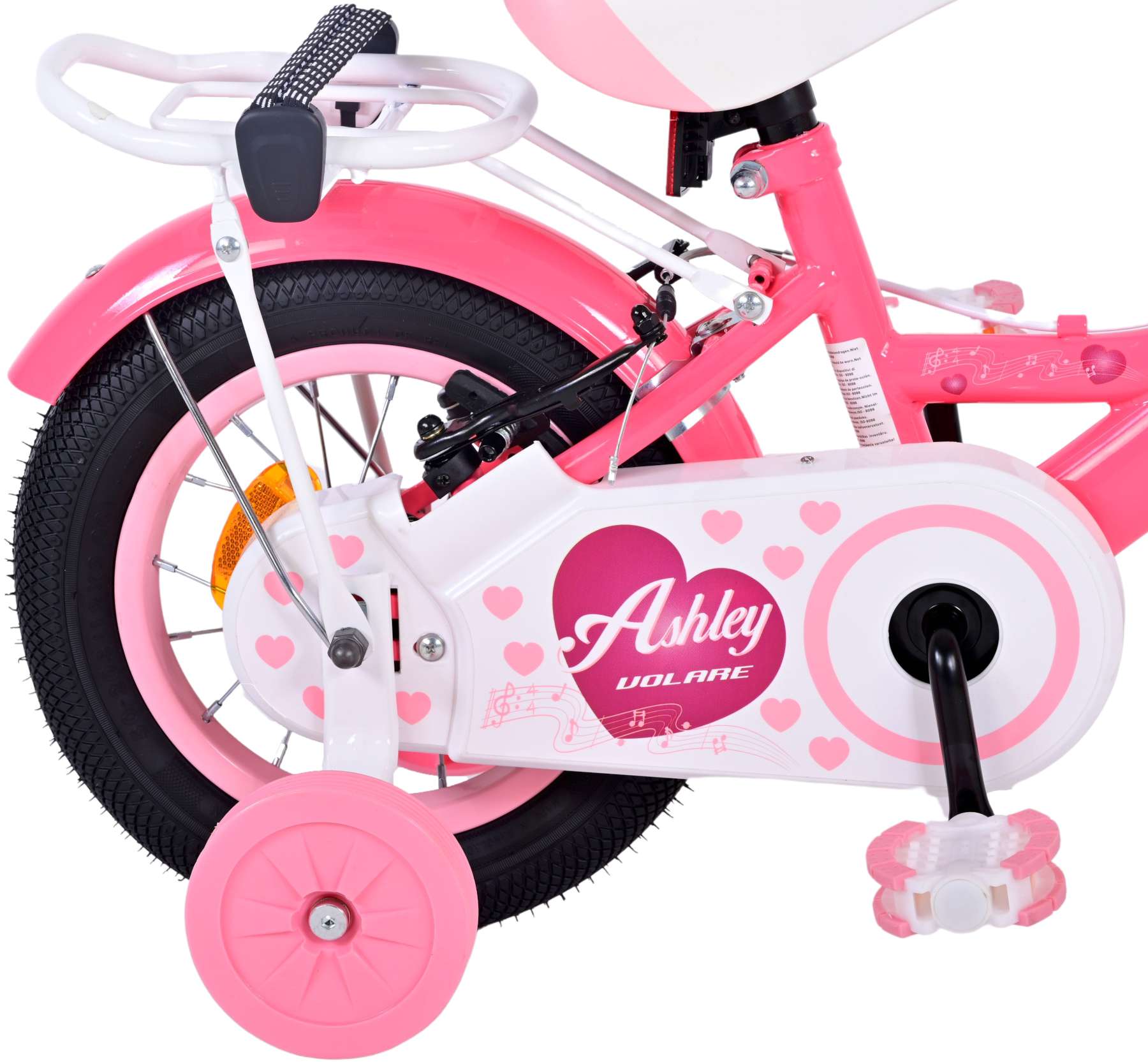 TPFSports Ashley Kinderfahrrad - Mädchen - 12 Zoll - Rücktritt + Handbremse - Weiß