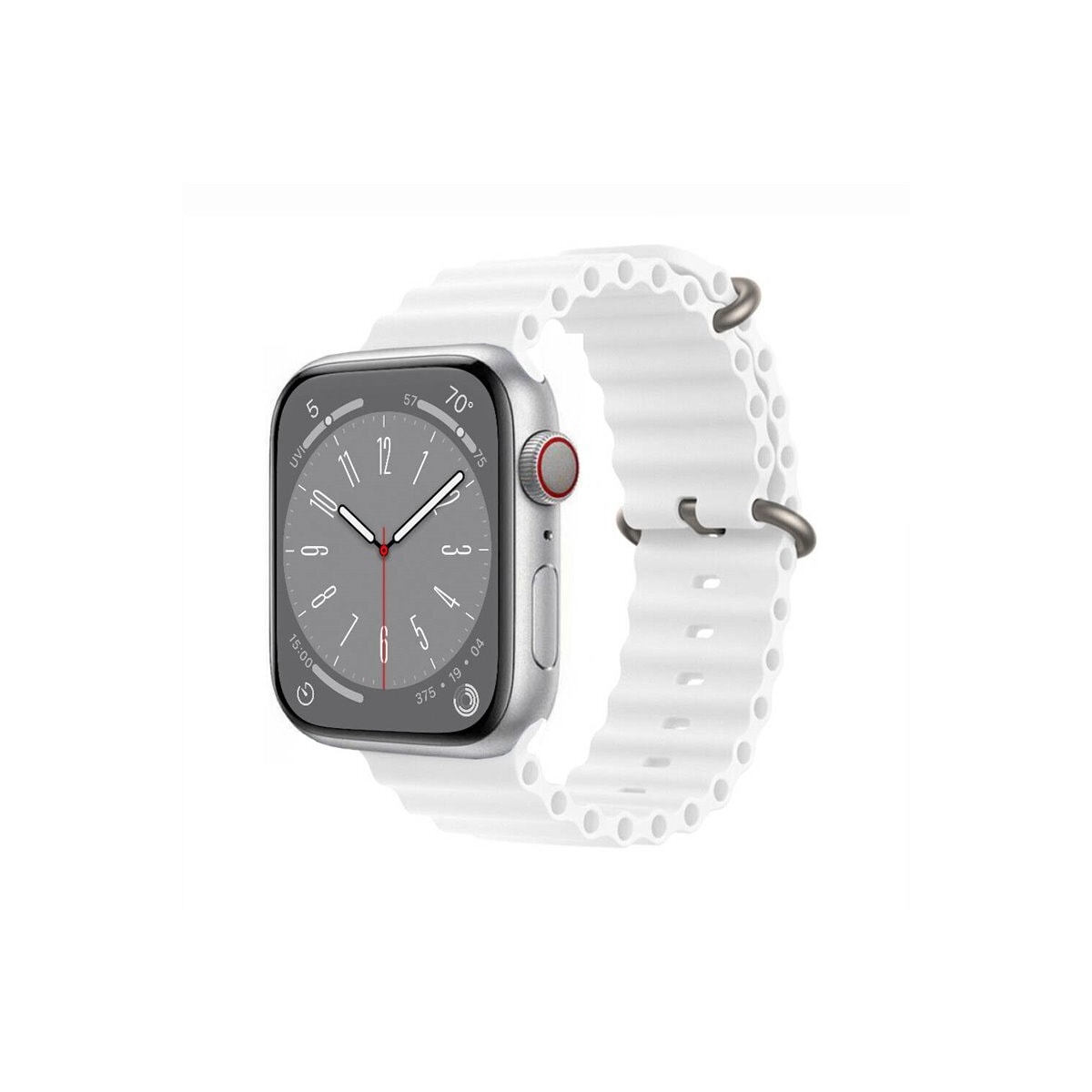 RIB Sport Armbånd Apple Watch 8 (45mm) - Hvit