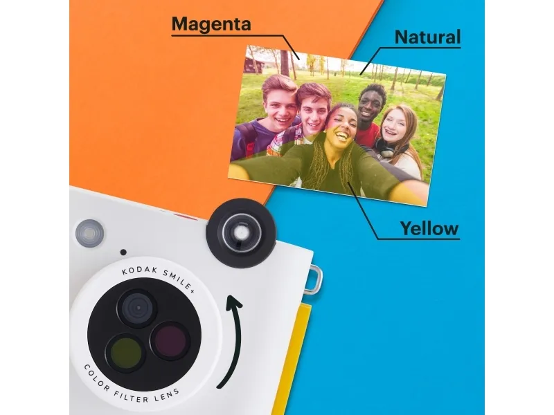 Kodak Kodak Smile  2-i-1 digitalkamera 5mp / Instant   Zink Bluetooth-telefonprinter - hvid