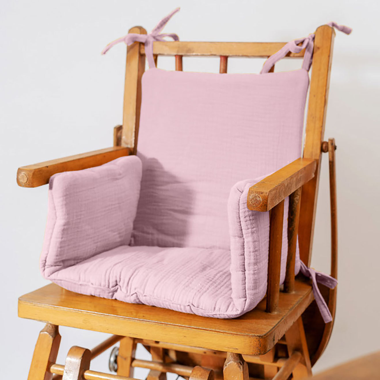 Papate Coussin de Chaise Haute en Coton Bio rose - 31x16x27 cm