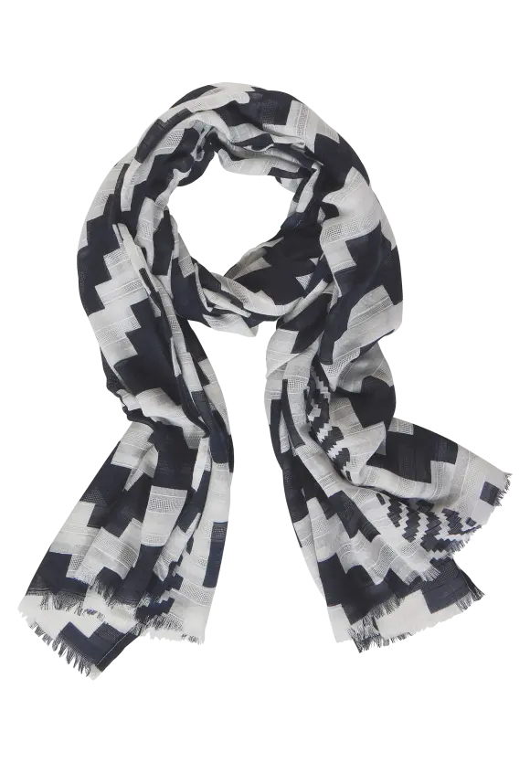 Print Longschal - gravity blue