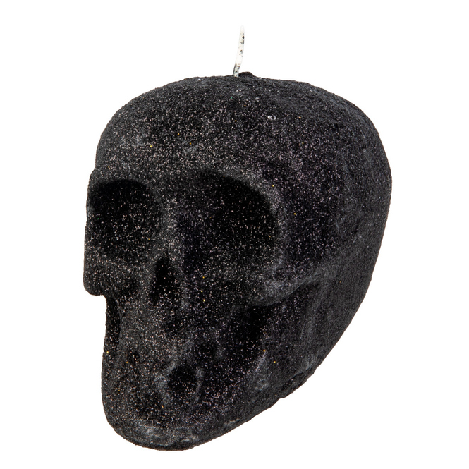 Kerze - Totenschädel - braun - ca. 10 x 7,5 x 10 cm