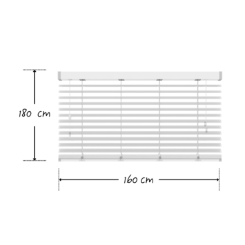 KARWEI aluminium jaloezie 50 mm matwit (kleurnr. 957) 160x180 cm (bxh)