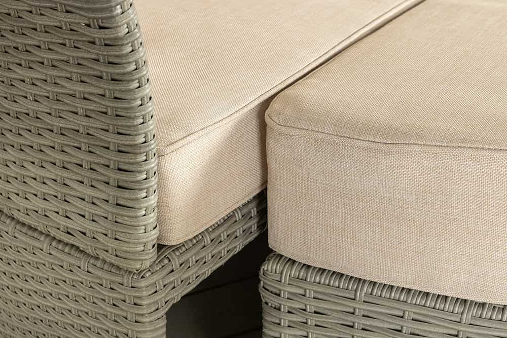 Outdoor Sonneninsel PLAYA LIVING 165cm natur Polyrattan Aluminium inklusive Kissen wetterfest