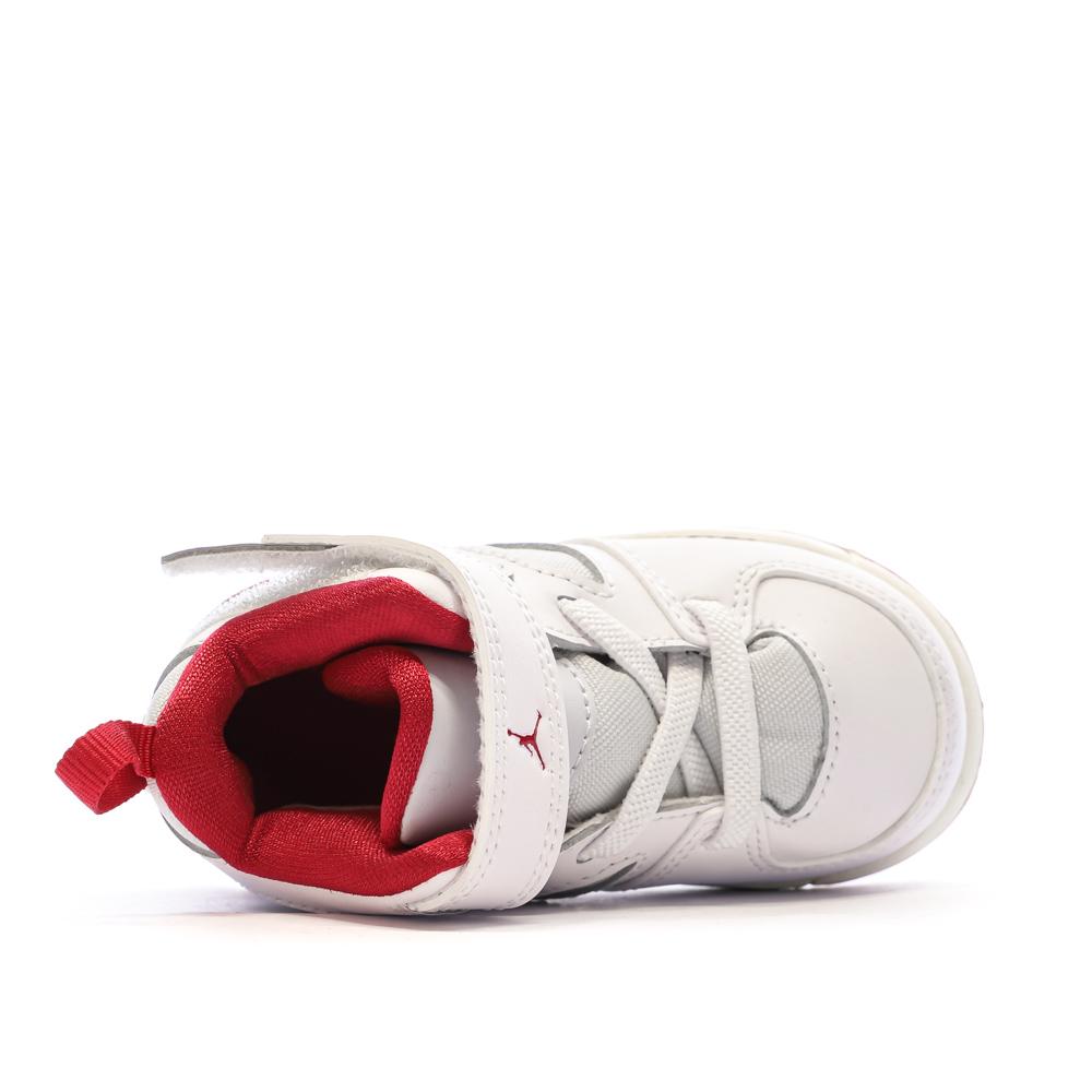 Nike Baskets Écru/Rouge Garçon Nike Jordan 91