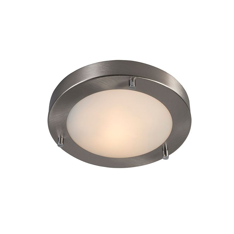 Moderne plafonnière staal 18 cm IP44 - Yuma
