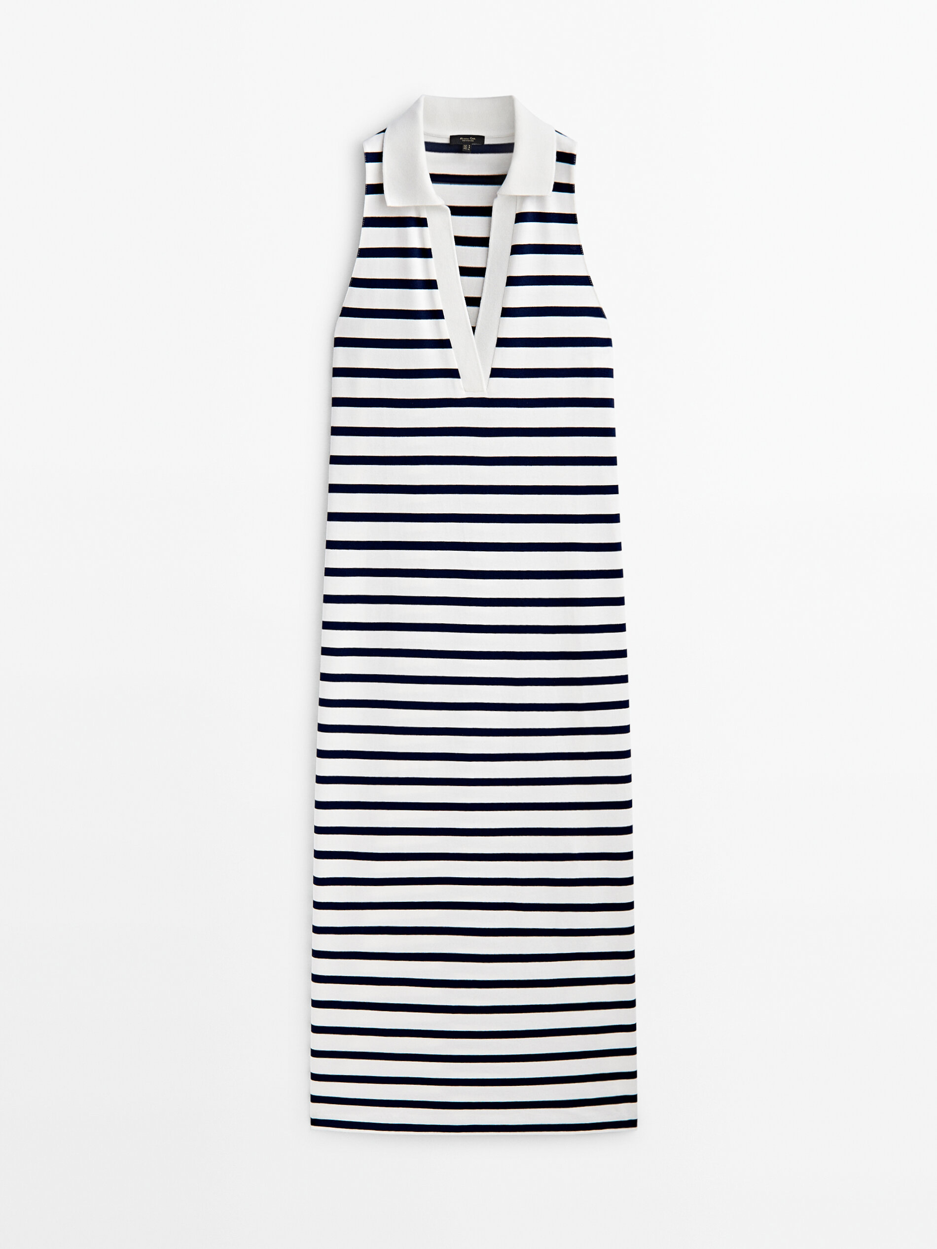 Vestido polo rayas sem mangas - RAW