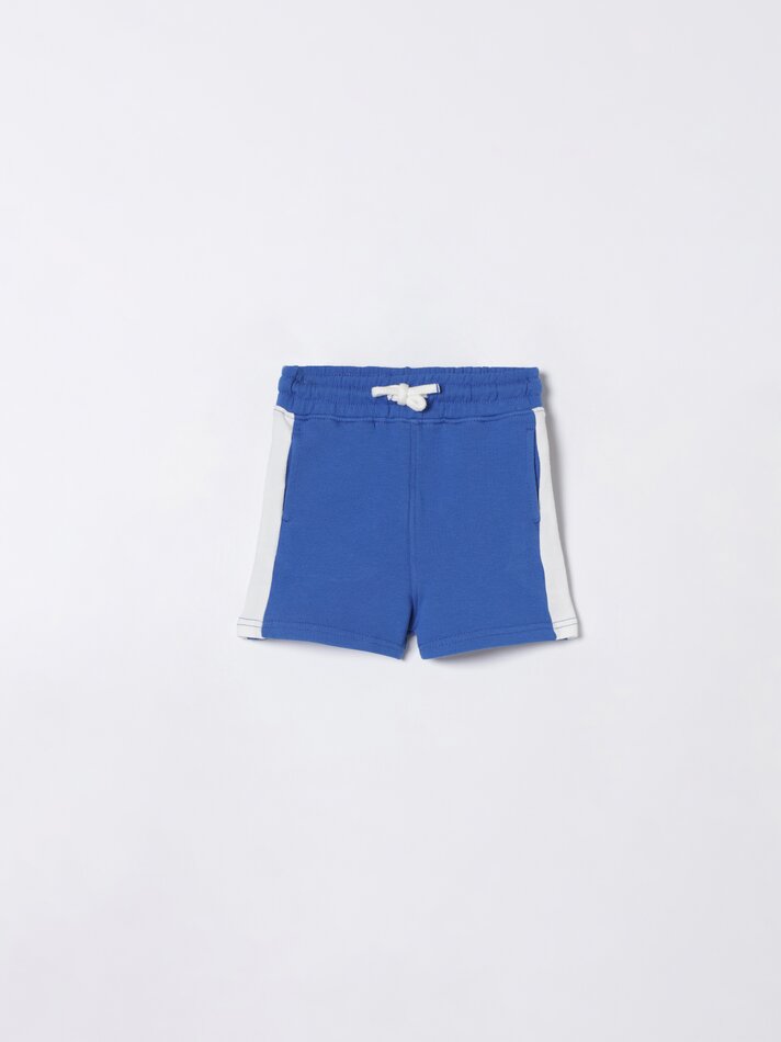 Conjunto de 2 bermudas, lisas e com listra lateral - Cinza Mesclado