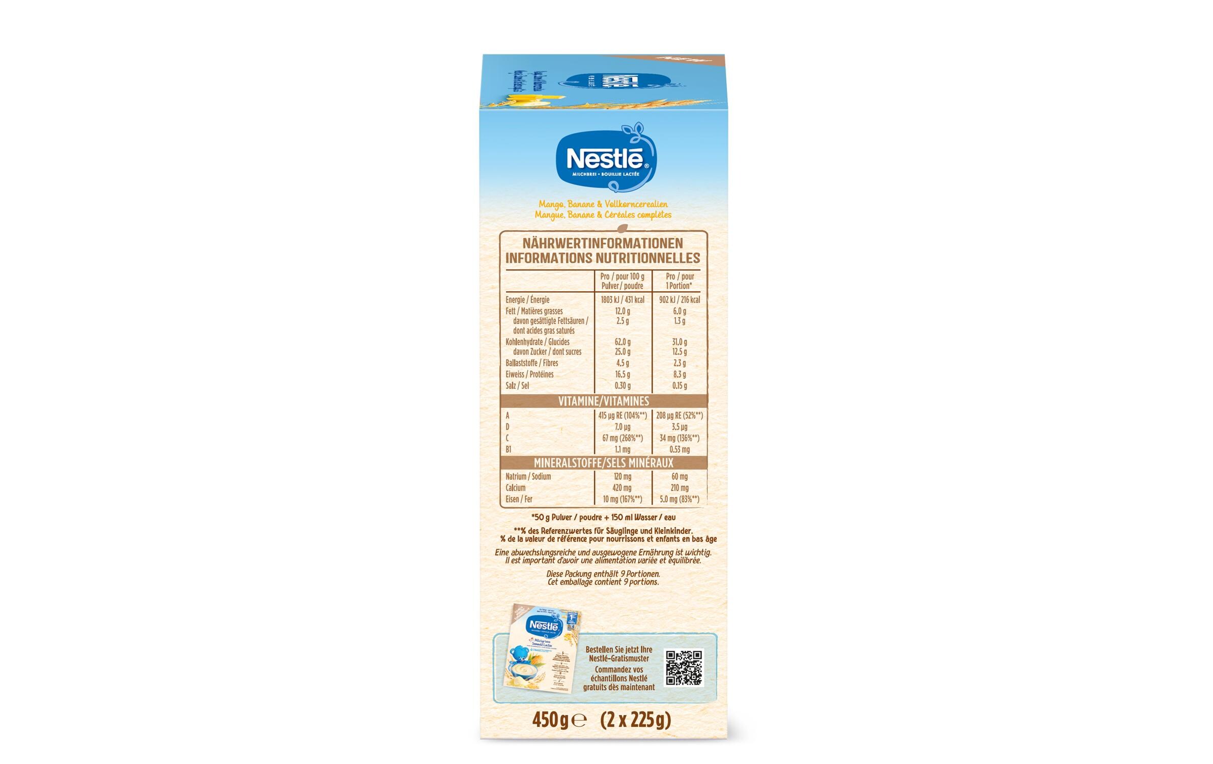 Milchbrei Mango & Banane 450gGetreidebeikost