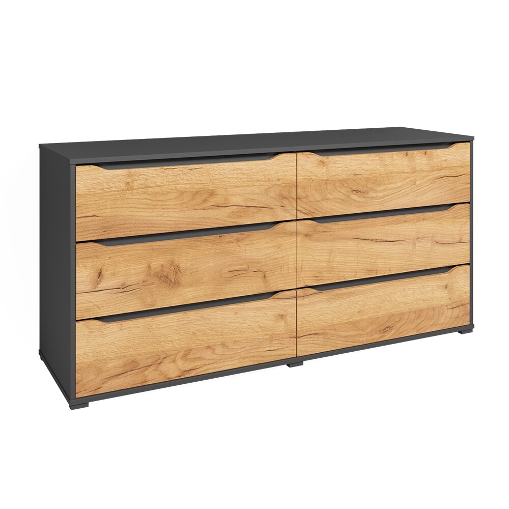 Vicco Kommode Ruben 160 x 78 cm Anthrazit Eiche Anrichte