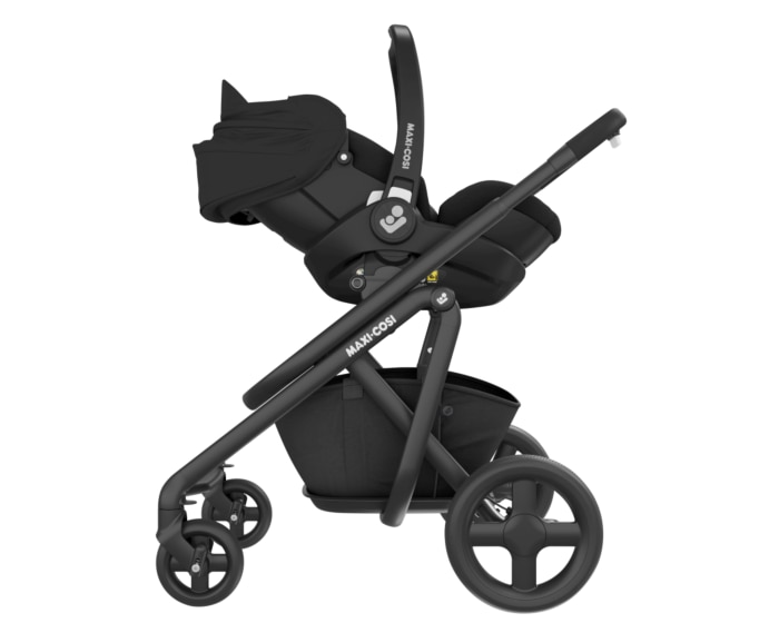 Marble 0 - 12 M  40 - 85 cm  0 - 13 kg    Fast vollständig flache Schlafposition |    Komfortable Einlage und Polsterung |    Kopfstütze und Gurt höhenverstellbar |    Extragroßer Sonnenschutz mit Sichtfenster |