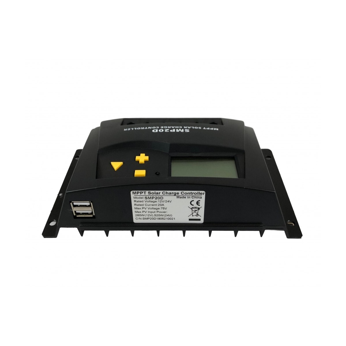 SKANBATT MPPT Solcelleregulator 12/24V 20A med display