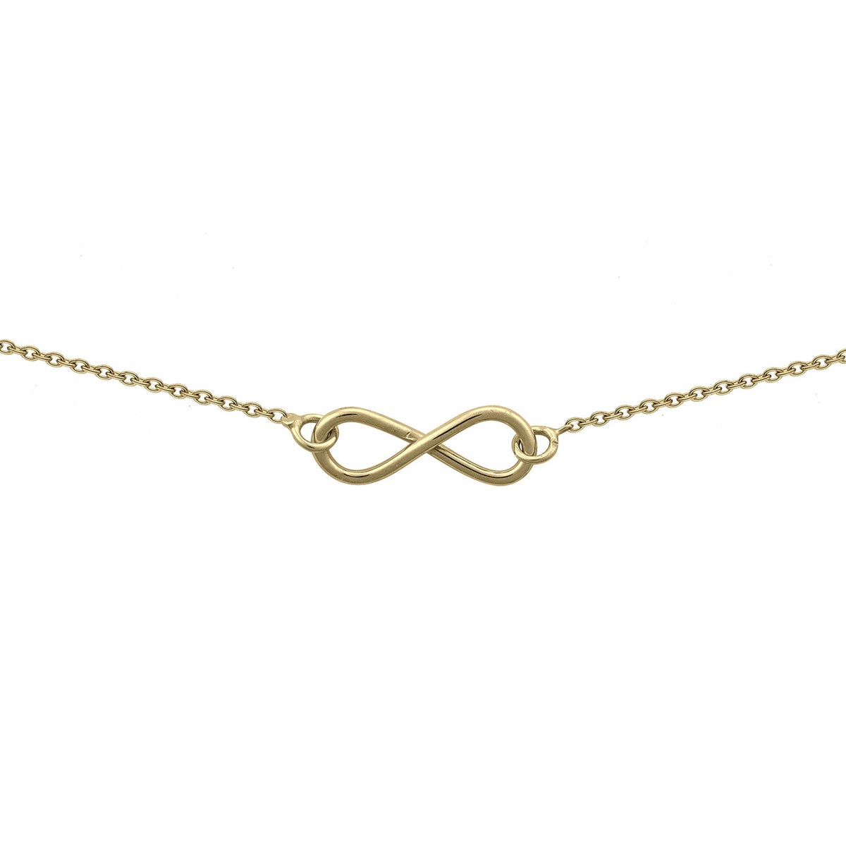 Collier Brillaxis motif infini or jaune 9 carats