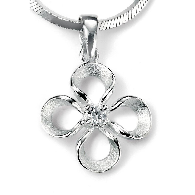 Collier fleur en argent 925/1000