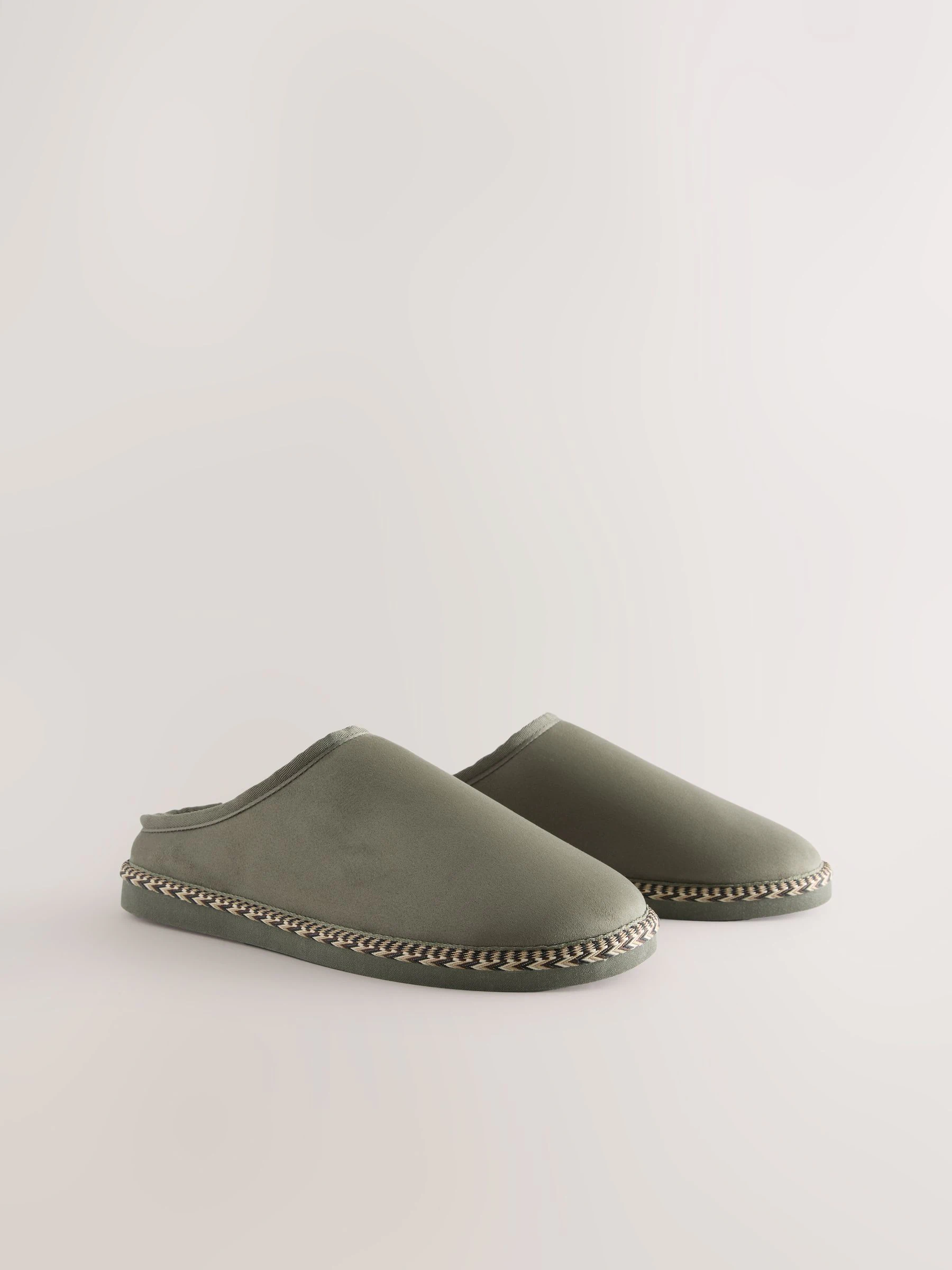 Kakigroen - Microsuede Taped Mule Slippers