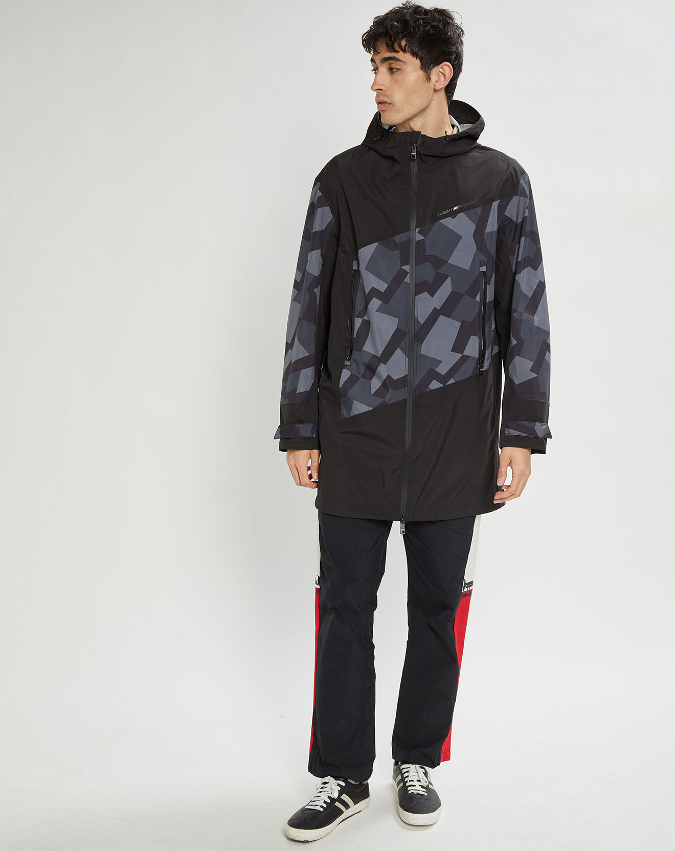 Tommy Hilfiger Parka à capuche déperlante noire