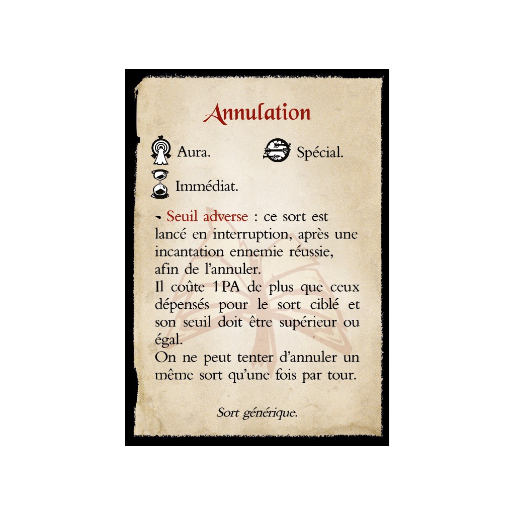 Khârn-Âges : Cartes de Sorts