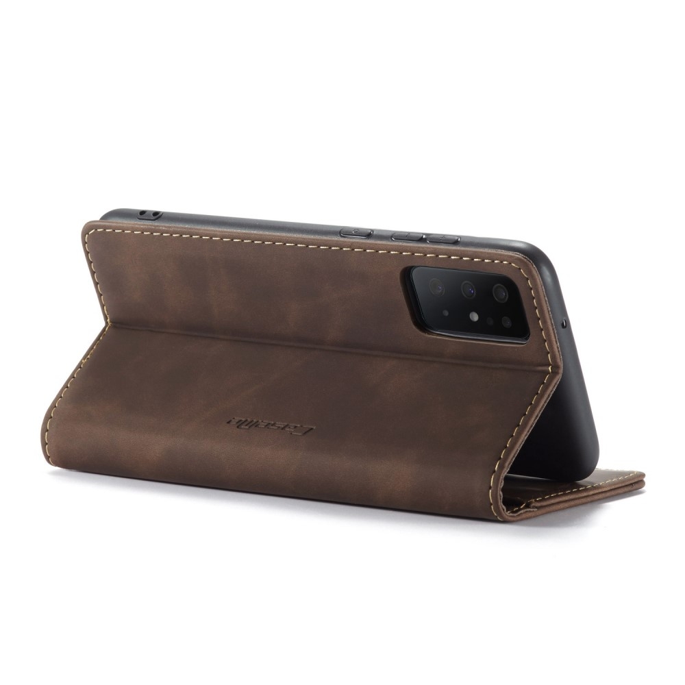 Samsung Galaxy S20 / S20 5G Leder Tasche Flip Wallet Etui mit Kartenfächern - Dunkelbraun