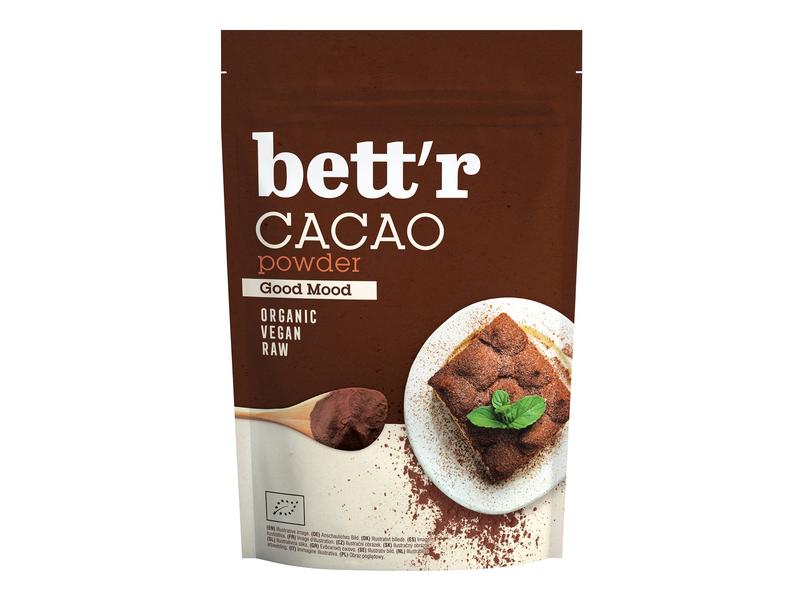 Bett'r Bio Kakaopulver roh 200 g Hochwertiges Kakaopulver ohne Zusätze