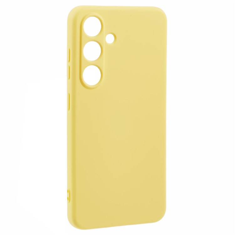 Samsung Galaxy S25 Gummi Case Hülle mit Kameraschutz - Gelb (Matt)