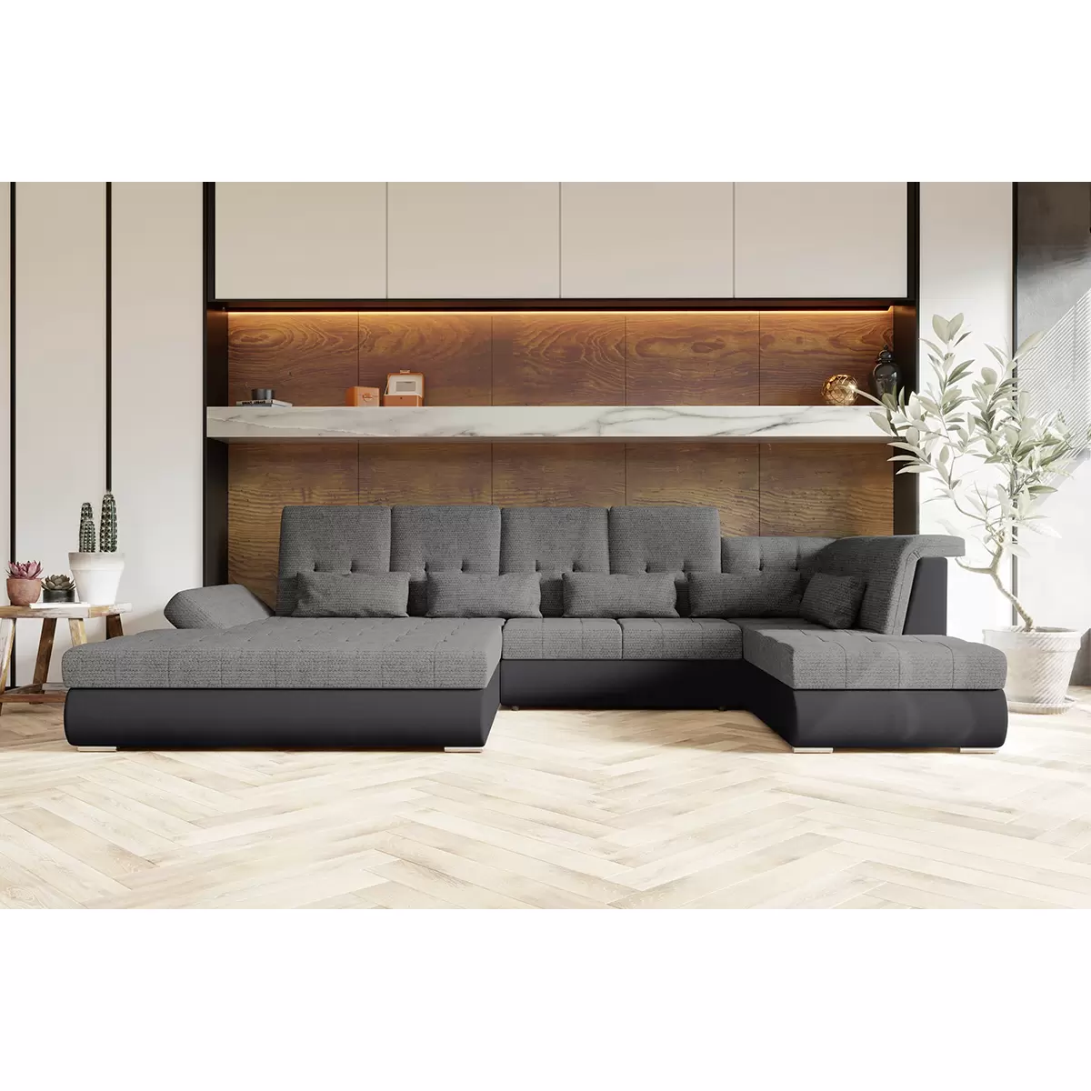Wohnlandschaft Madera 285x129 Anthrazit