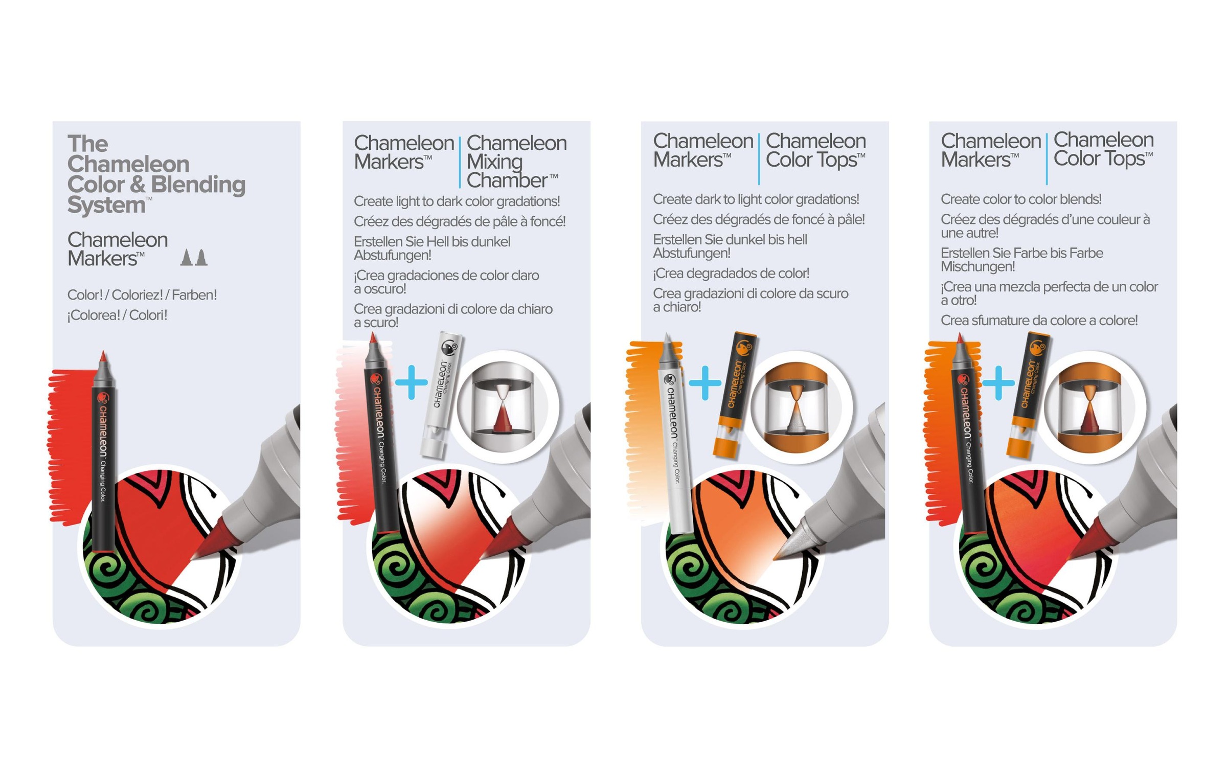 Tintenroller »Chameleon Chameleon Brus« 3D-Effekt, Farbwechsel, Verwischbar, Wasserfest