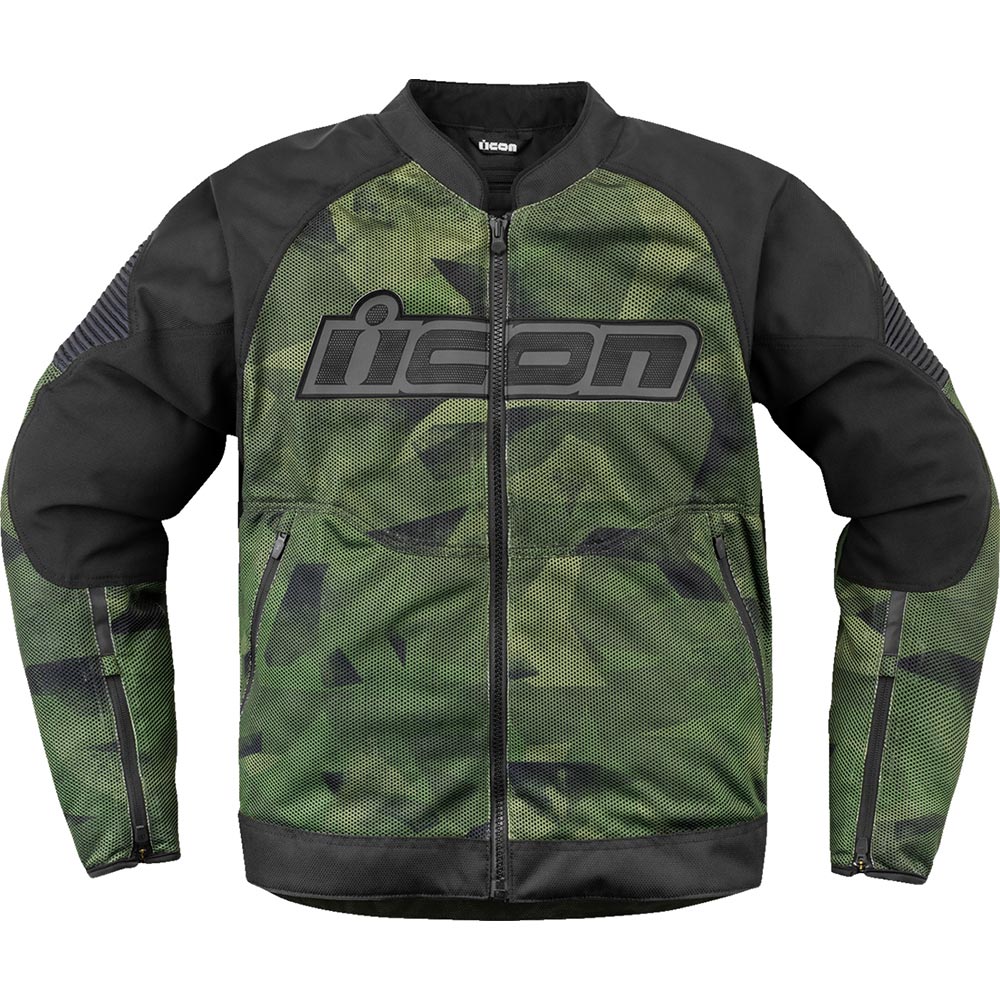 Icon - Blouson Overlord3 Mesh™ Camo Kaki / Noir