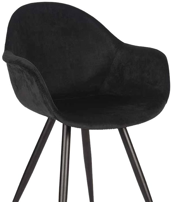 Eetkamerstoel Zwart FF-45.035 Forli B60 x D58 x H83 cm