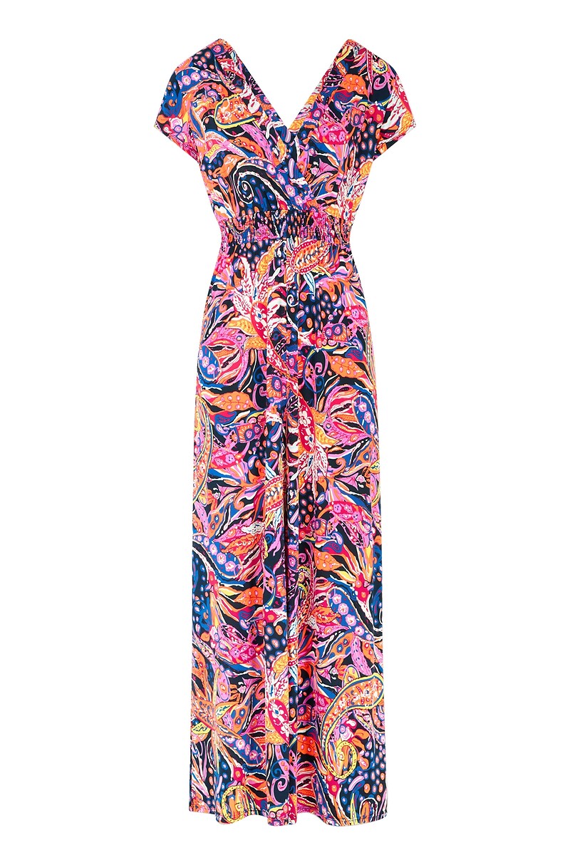 MORGAN<br>Vestido longo reto com estampa de cashmere