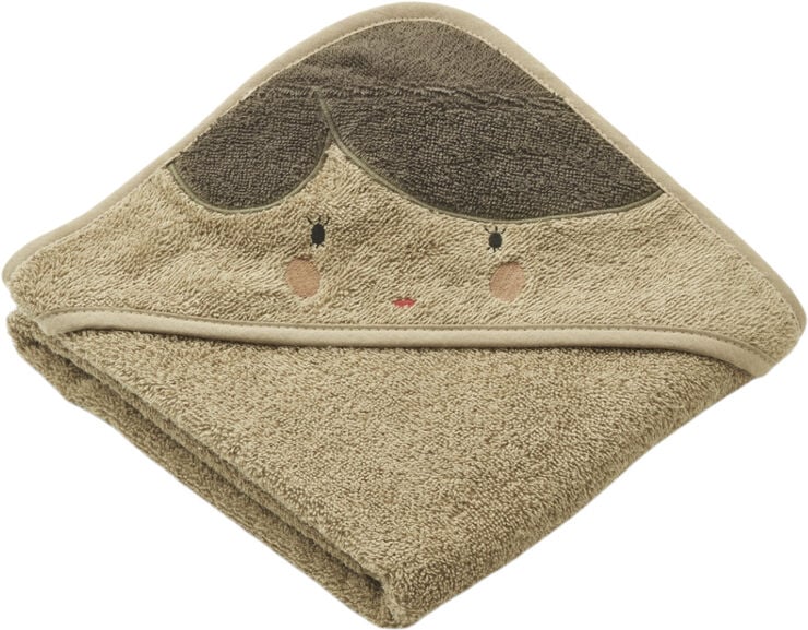 Liewood Albert hooded towel Doll/oat