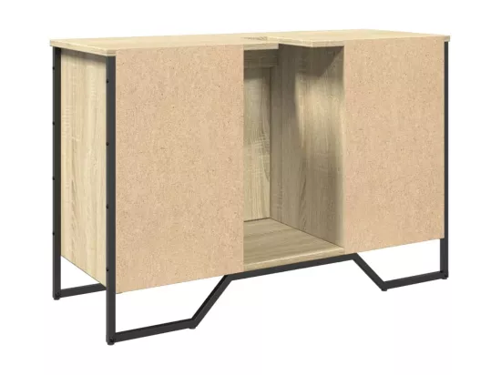 Armoire lavabo de salle de bain chêne sonoma 91x35x60 cm