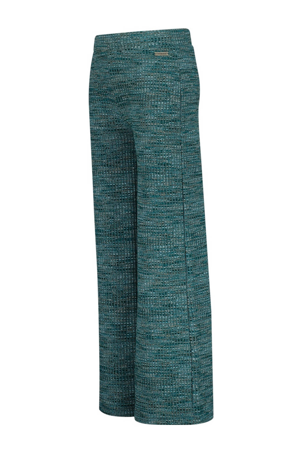 Vingino gemêleerde wide leg broek petrol