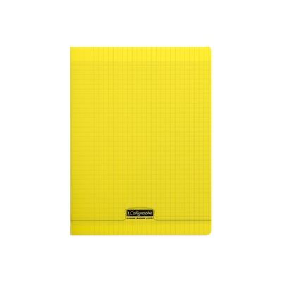 Calligraphe 8000 - Cahier polypro 24 x 32 cm - 96 pages - petits carreaux (5x5 mm) - jaune