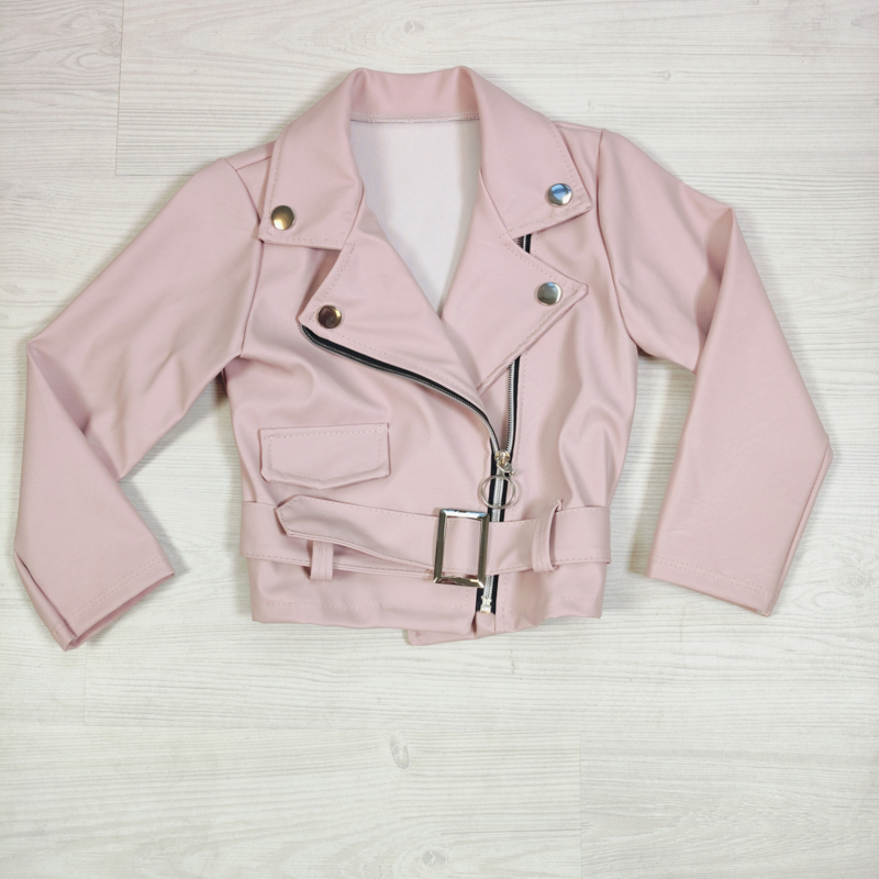 This is it leatherlook coat - roze