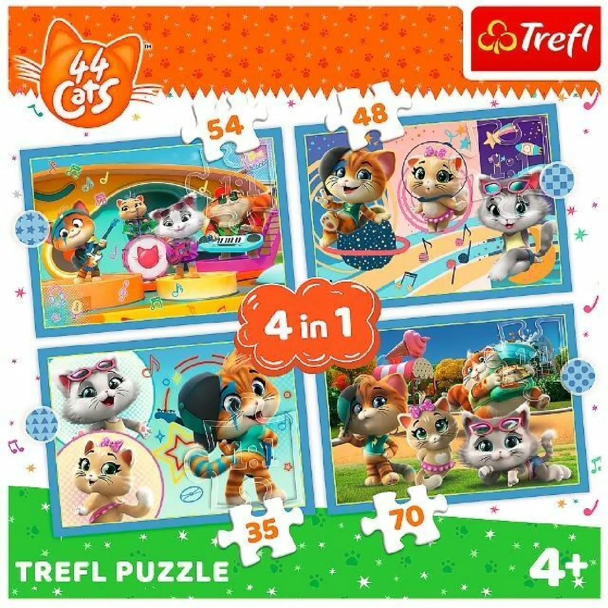Trefl 34612 Puzzles 4x44 Cats