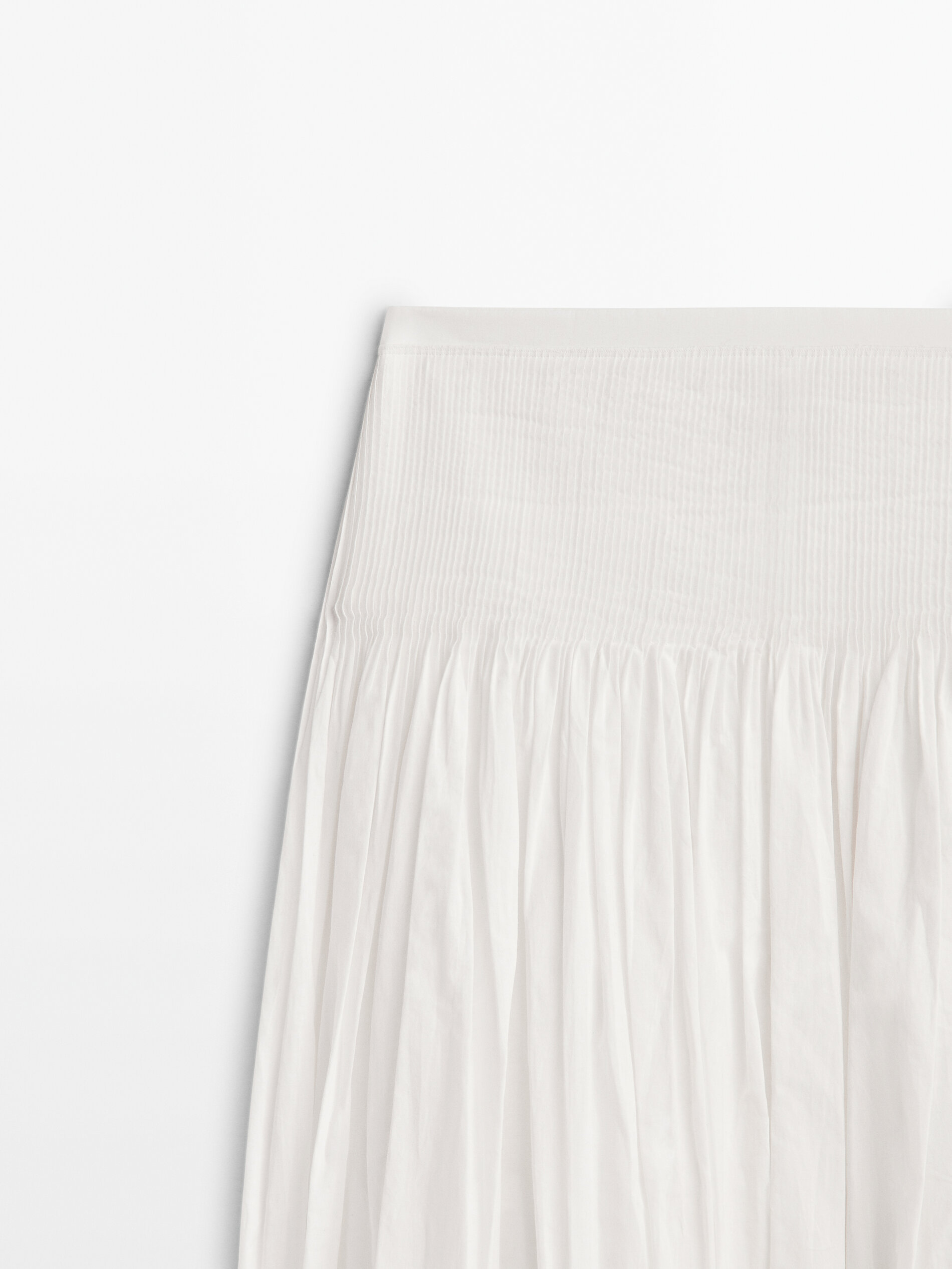 Chapéu midi de aba plissada em edição limitada - BLANCO