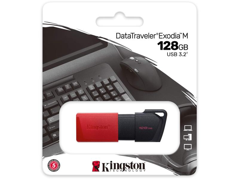 Kingston USB-Stick DataTraveler Exodia M 128 GB USB-Stick mit Schutzkappe