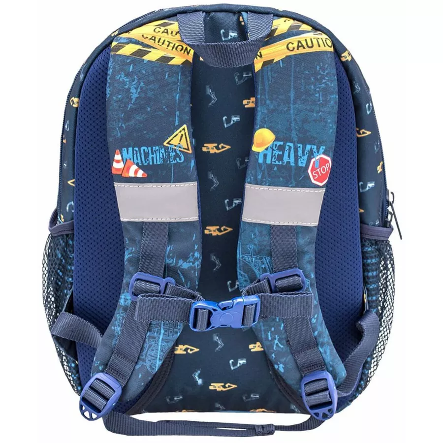 Belmil Kindergartenrucksack Kiddy Plus Kindergartenrucksack für 3-6 Jährige Kinder mit Brustgurt Heavy Machinery