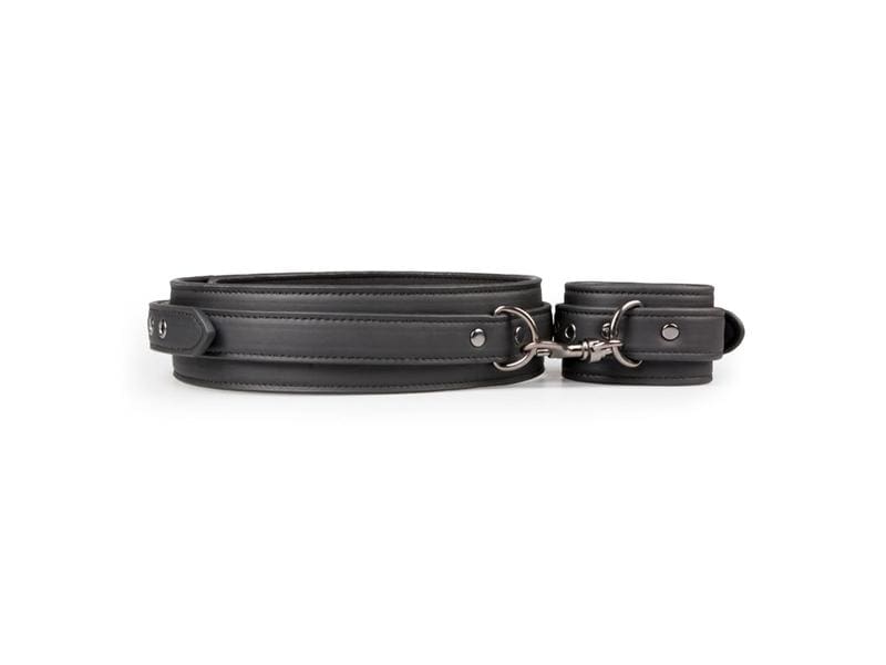 Easytoys Fetish Collection Thigh und Wrist Cuff Set Schwarz Fesselset für Bondagespiele