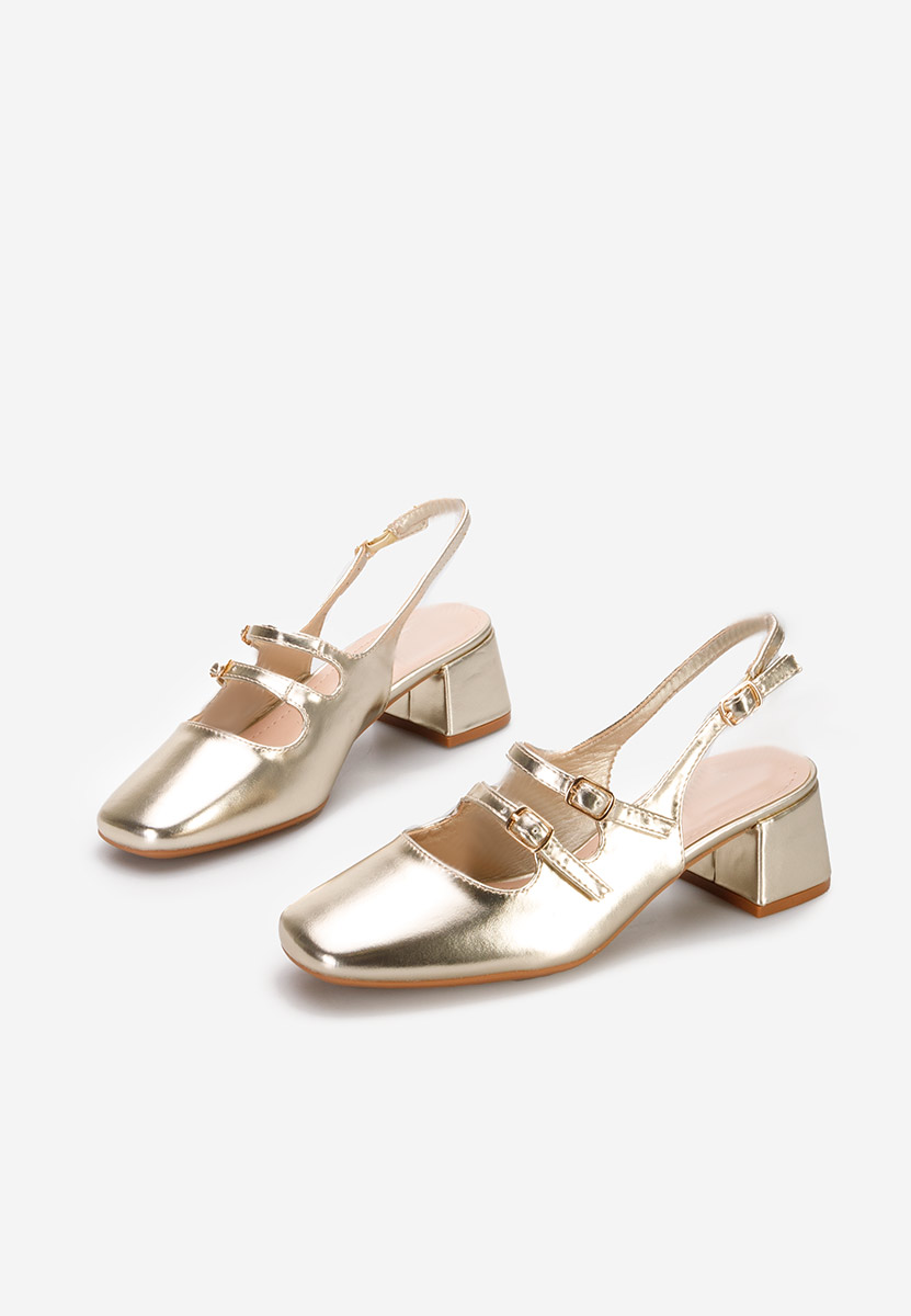 Chaussures slingback dorées Sivida