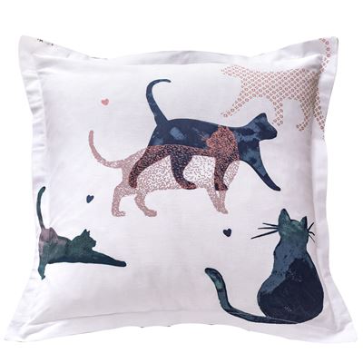 Linge de lit motif chats - BECQUET CRÉATION