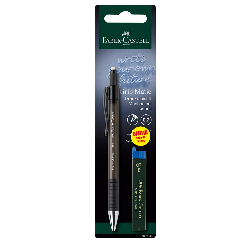Lapiseira Grip Matic 0.7mm com Minas Faber Castell