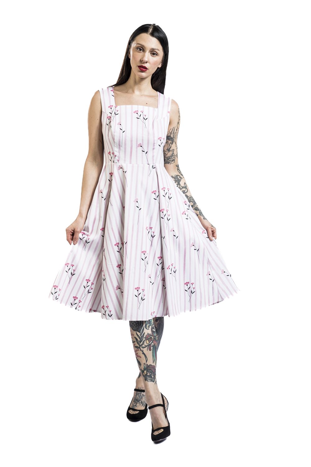 Dalia Floral Swing Dress | H&R London Robe mi-longue