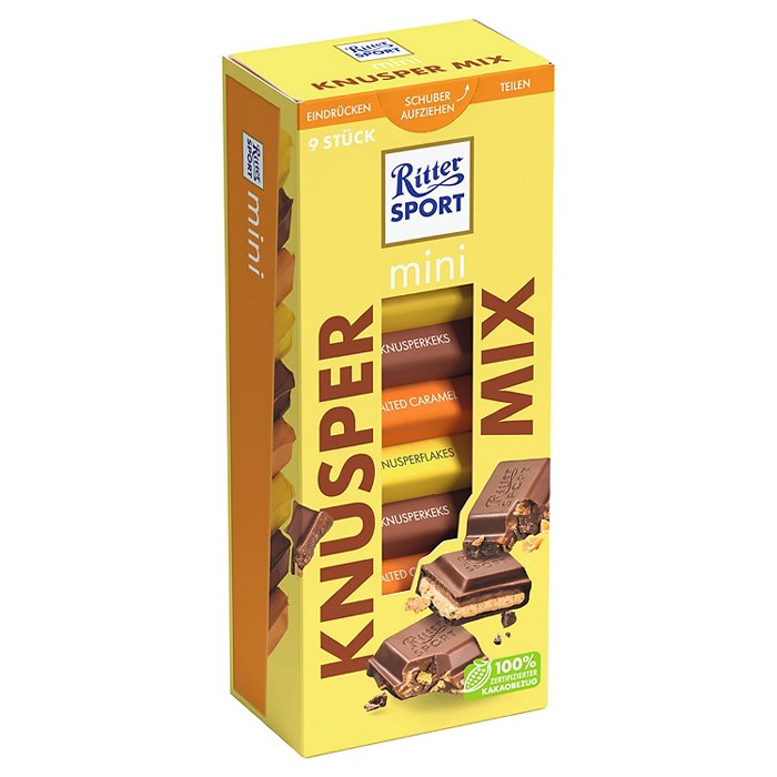 RITTER SPORT Minis Turm 150 g, Knusper Mix