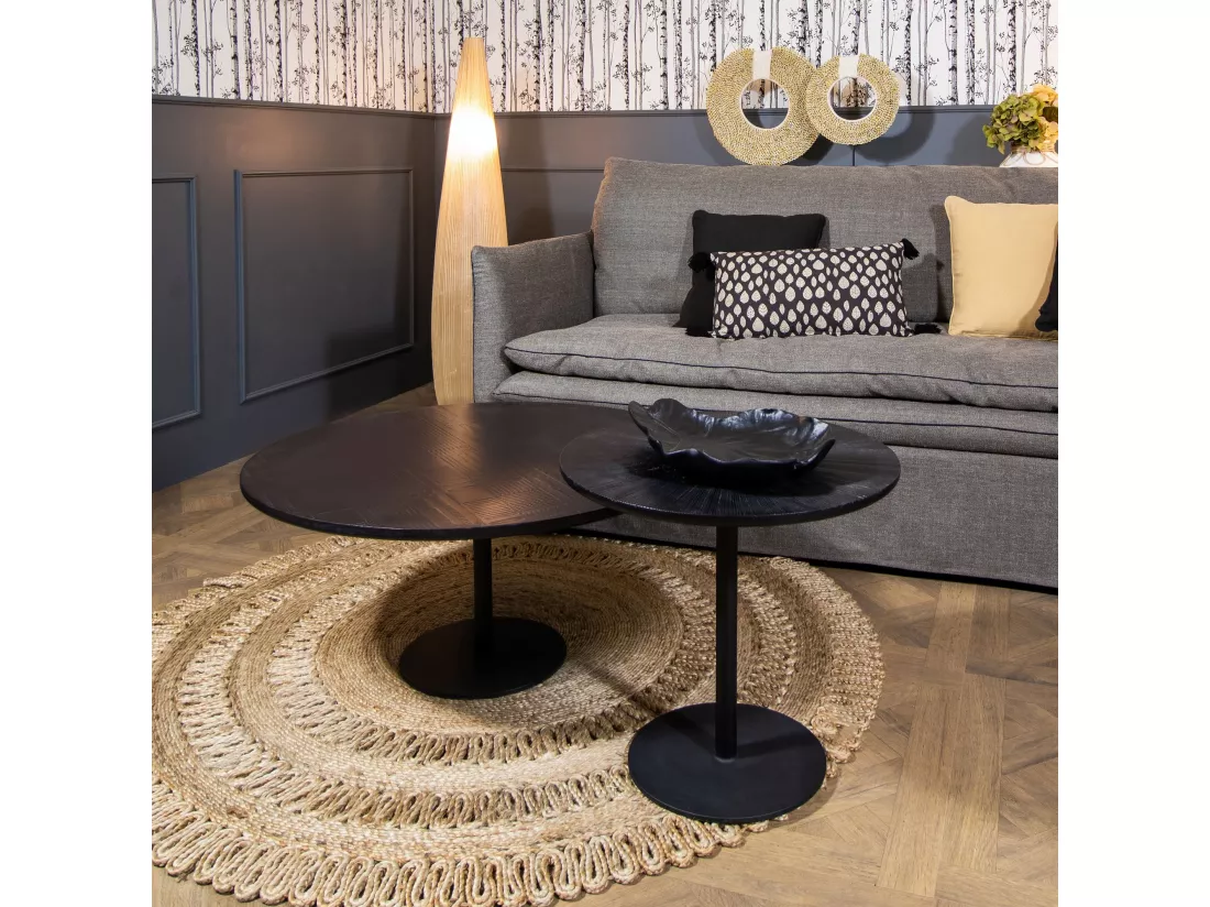 Now's Home - Tapis En Jute Naturelle Tresse A La Main Diametre 140cm Jerico