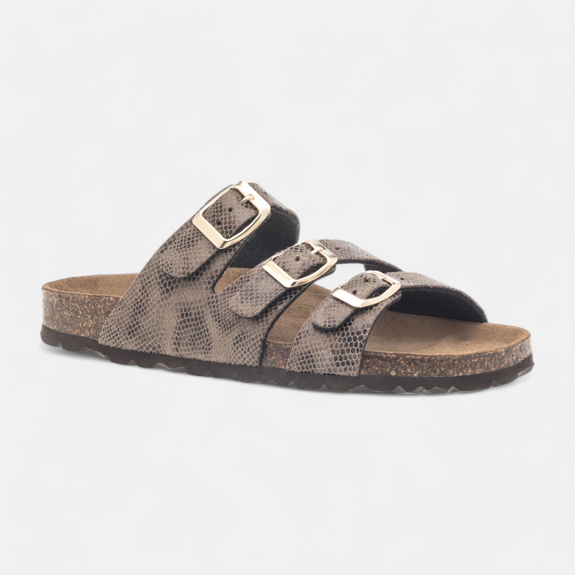 Mules semelle liège Femme marron
