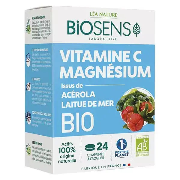 Biosens Vitamina C e Magnésio Orgânicos 24 comprimidos