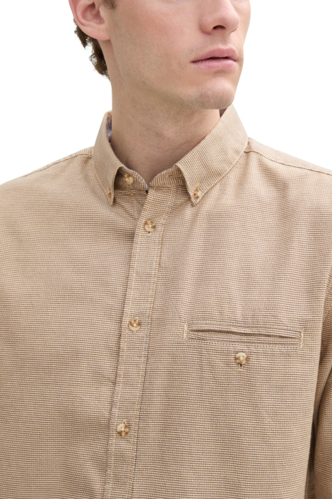 Tom Tailor beige heren overhemd
