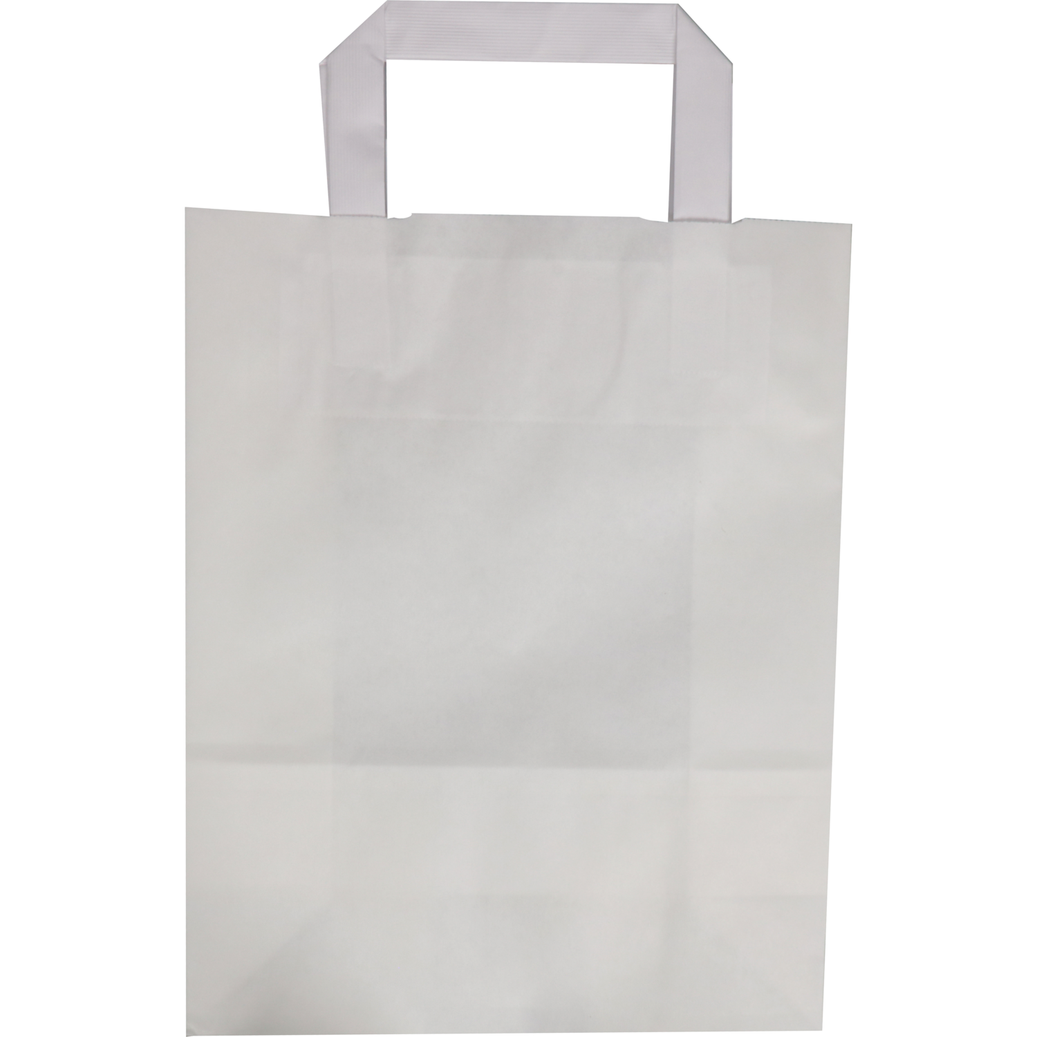 Tas, Papier, platte handgreep, 22x 10x28cm, draagtas, wit