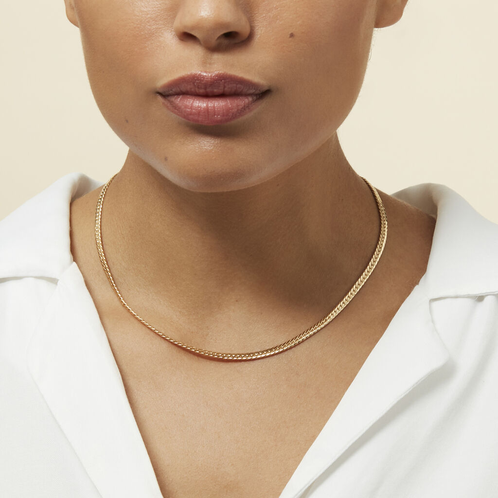 Collier Synda Maille Anglaise Or Jaune
